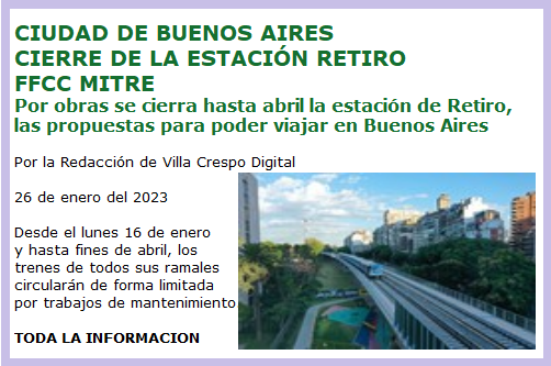 CIERRE DE LA ESTACION RETIRO